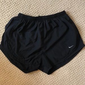 all black nike dri-fit running shorts